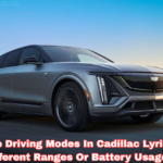 do the driving modes in cadillac lyriq offer different ranges or battery usages?